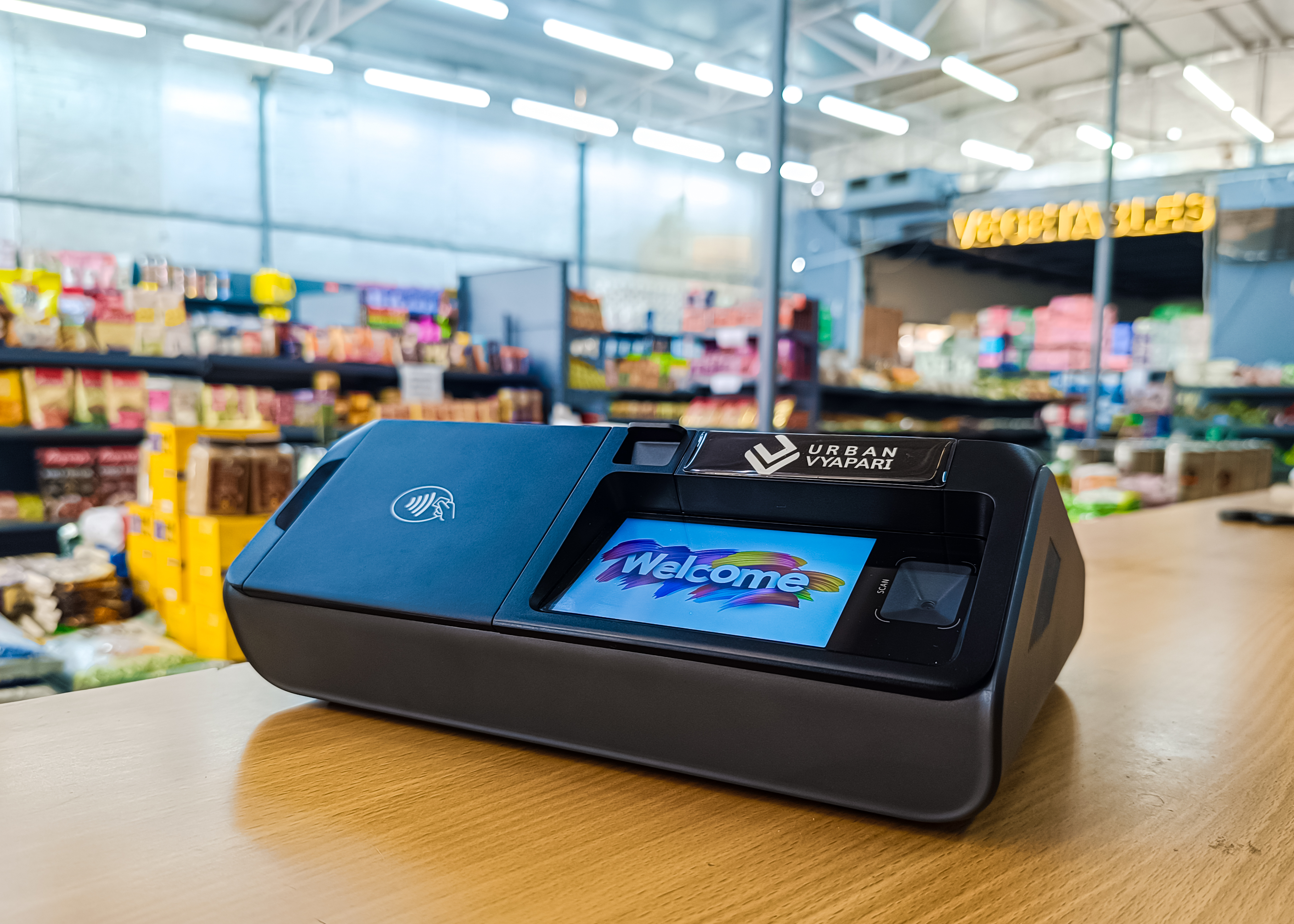 POS Machine in a Kirana/Mart store